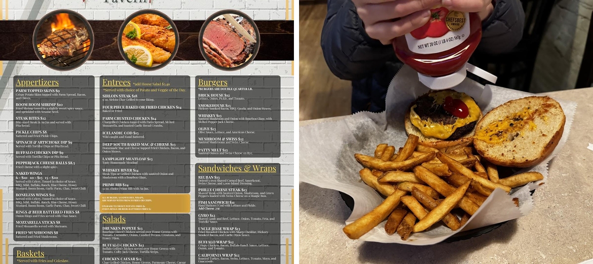 Brick House Tavern Menu