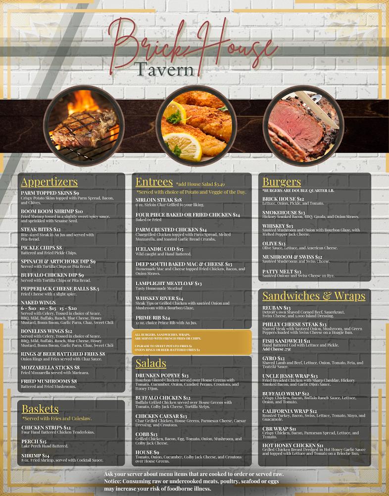 Brick House Tavern Menu image 1