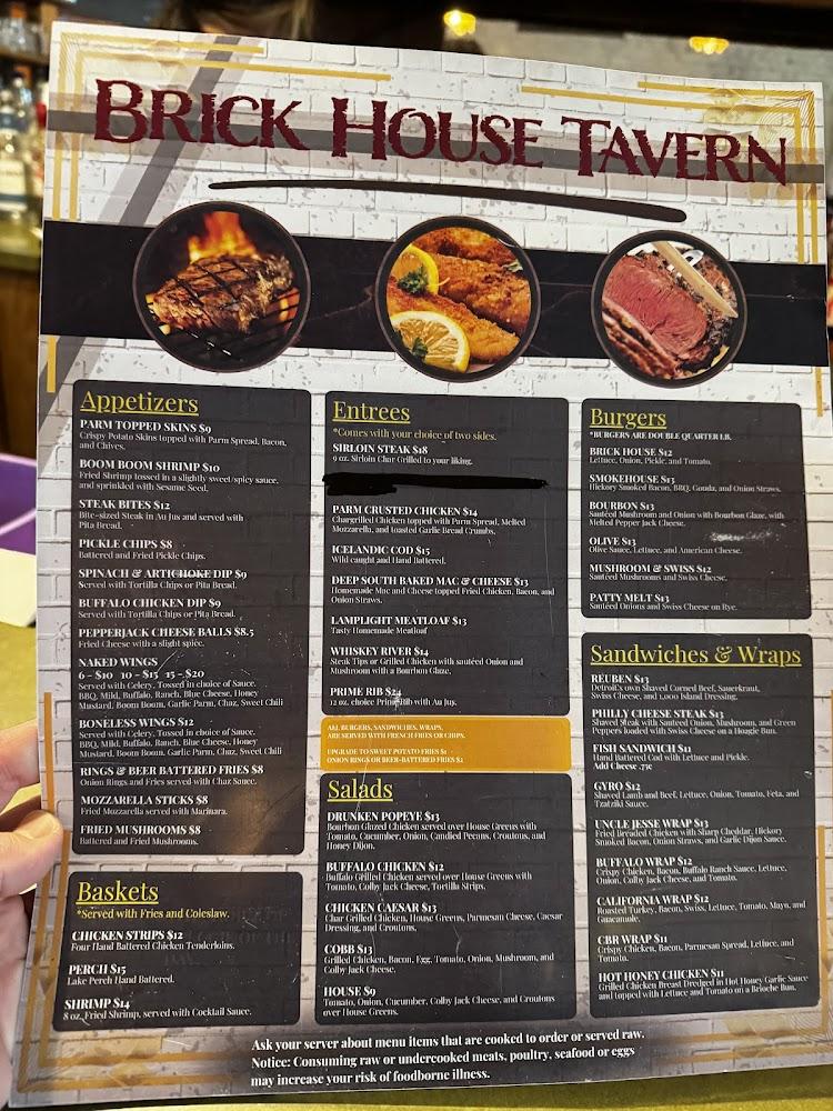 Brick House Tavern Menu image 2
